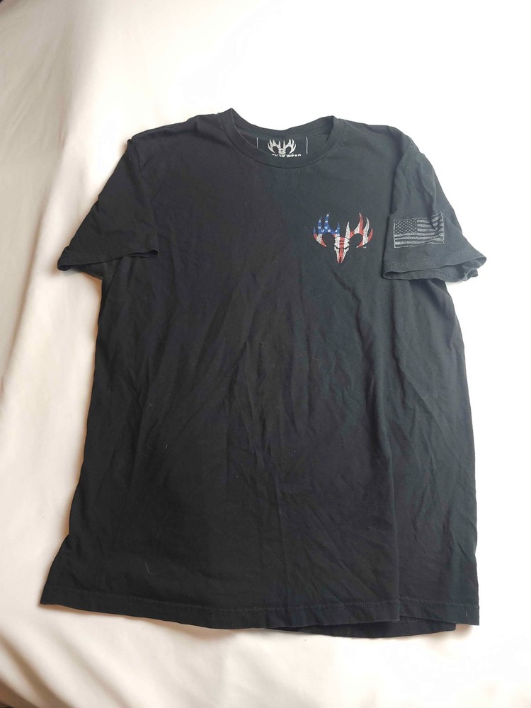Buck Wear Patriot T Shirt Mens Large Black Honor Respect Remember Graphic USA