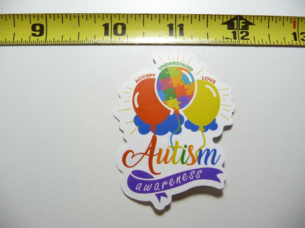 Autism Awareness Decal Sticker Balloons Support Accept Understand Love