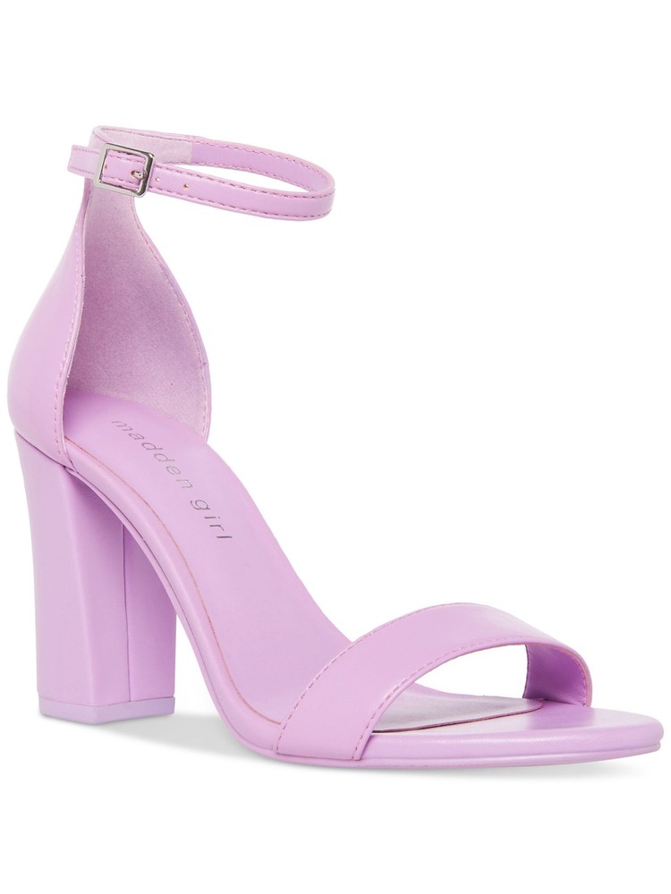 MADDEN GIRL Womens Purple Padded Beella Open Toe Block Heel Heeled Sandal 8.5 M
