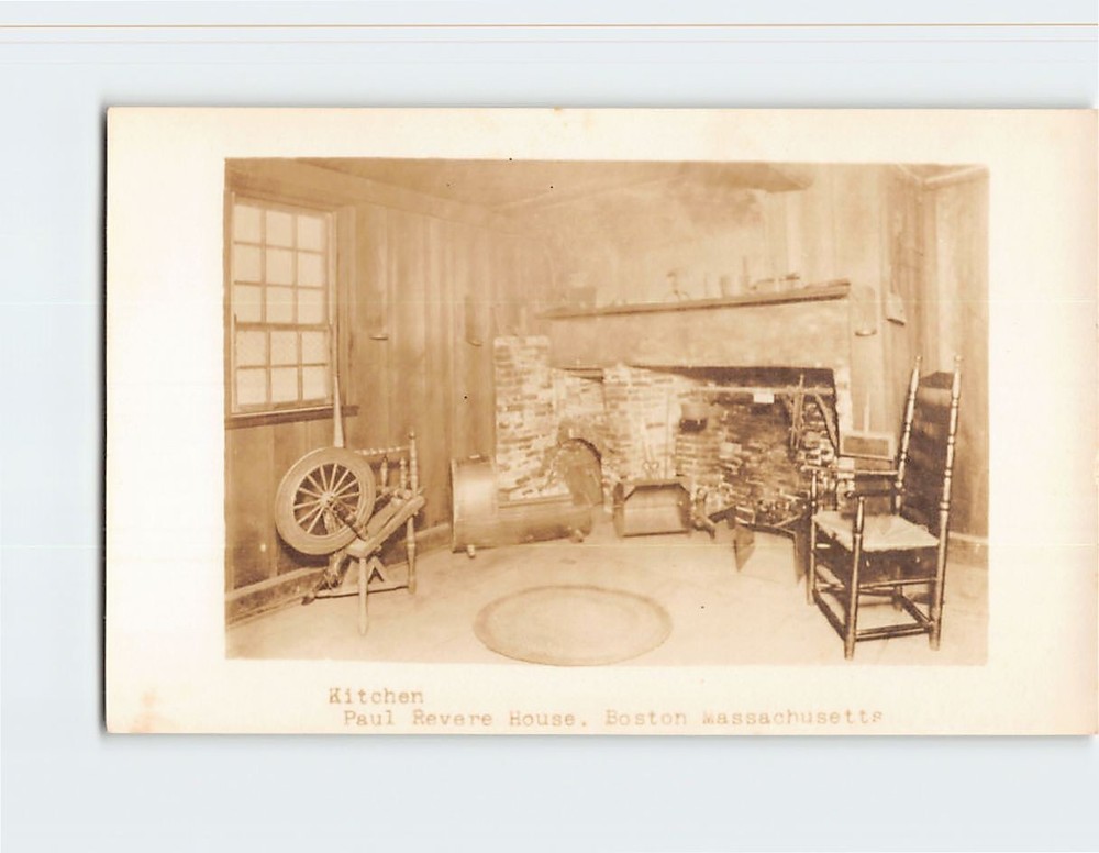 Postcard Kitchen Paul Revere House Boston Massachusetts USA