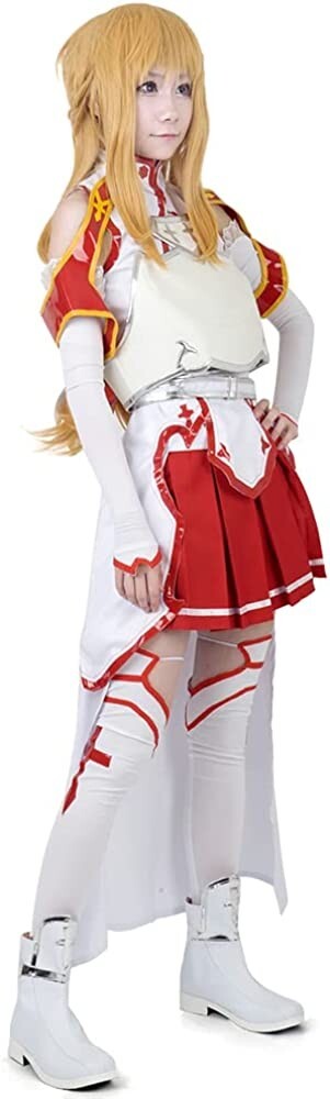 Miccostumes Asuna Yuuki Costume w/Breastplate - MISSING COLLARED SHIRT - M