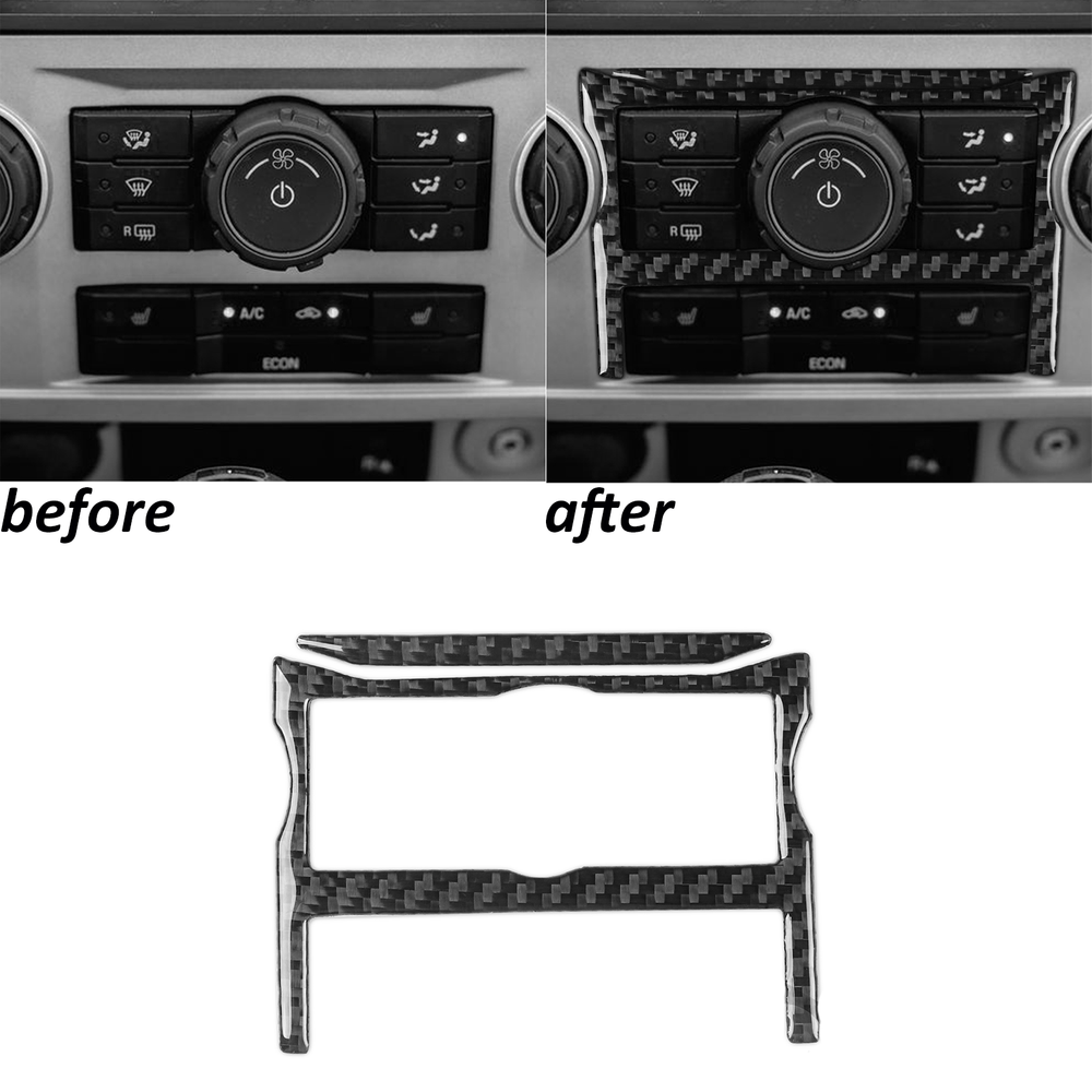 Real Carbon Fiber Console AC Climate Switch Button Trim For Ford Escape 2008-12