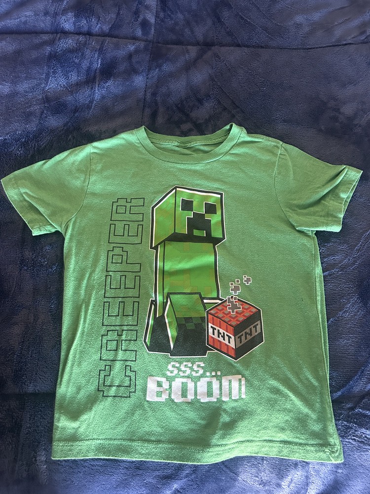 Minecraft Creeper Graphic T-Shirt Green Official Licensed Mojang