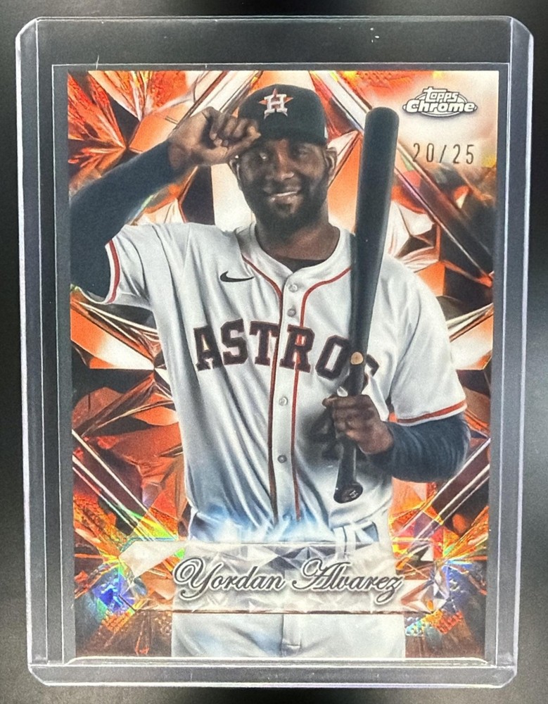 Yordan Alvarez 2025 Topps Chrome Update Baseball Sapphire Selections Orange /25