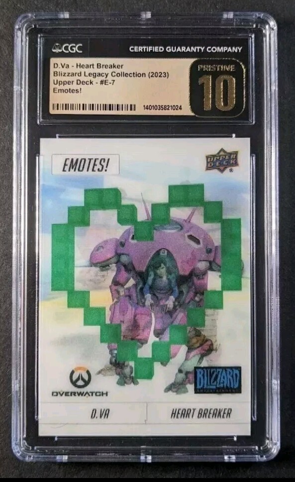 Cgc Pristine 10 2023 Blizzard Legacy Collection D.va Emotes 3D E-7 Overwatch