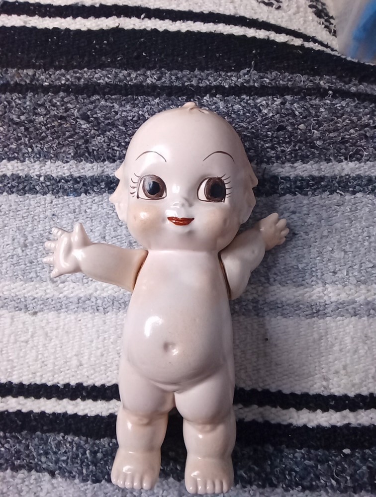 Vintage Bisque Signed/Marked Kewpie Angle Doll Hand Painted 7.5