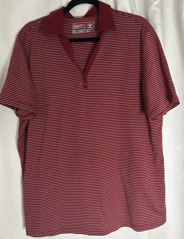 Cutter & Buck Polo Shirt Mens 3XL Burgundy Short Sleeve Golf Casual