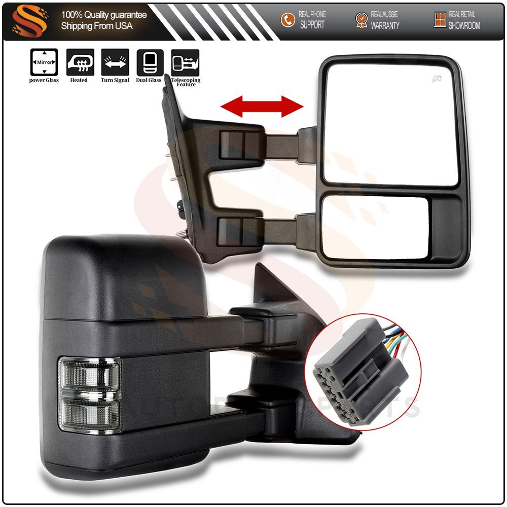 L&R Side Towing Mirrors Power Heated For 2003-2007 Ford F250 F-250 Super Duty