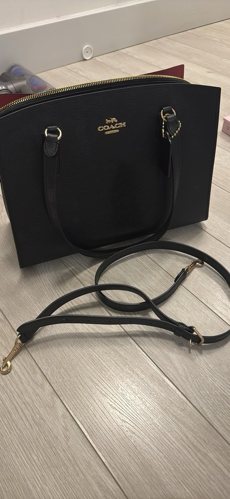 Coach Women's Leather Crossbody Handbag with Signature Logo  