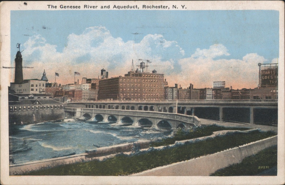 Rochester, NY New York Genesee River Aqueduct 1911 Original Vintage Postcard