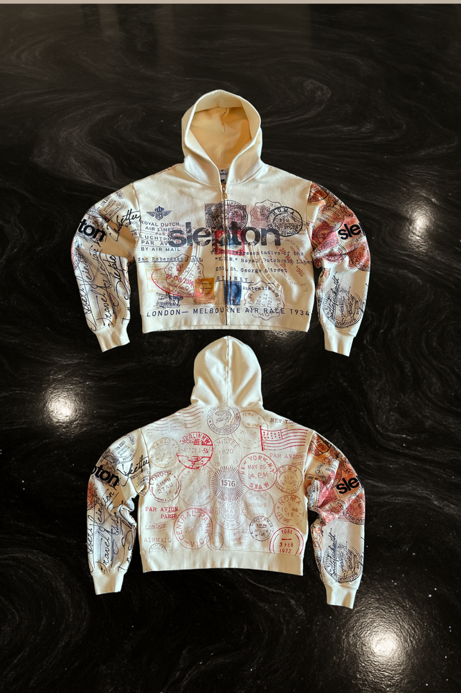 Zip Hoodie For Men, Streetwear Loose Fit Jacket With Abstract Graphic Hoodie, Su-image