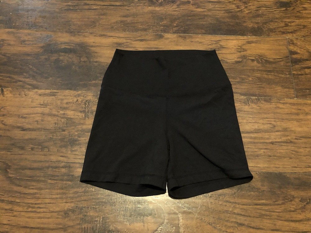 YOGALICIOUS Lux Black High Waist Athletic Shorts Women's Size M