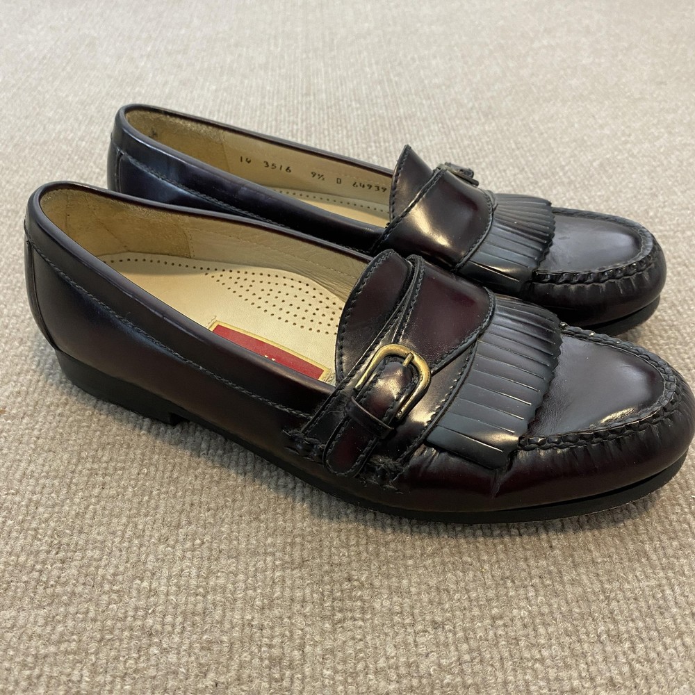Cole Haan Shoes Mens Size 9.5 D Brown Leather Monk Strap Dress Loafers 3516