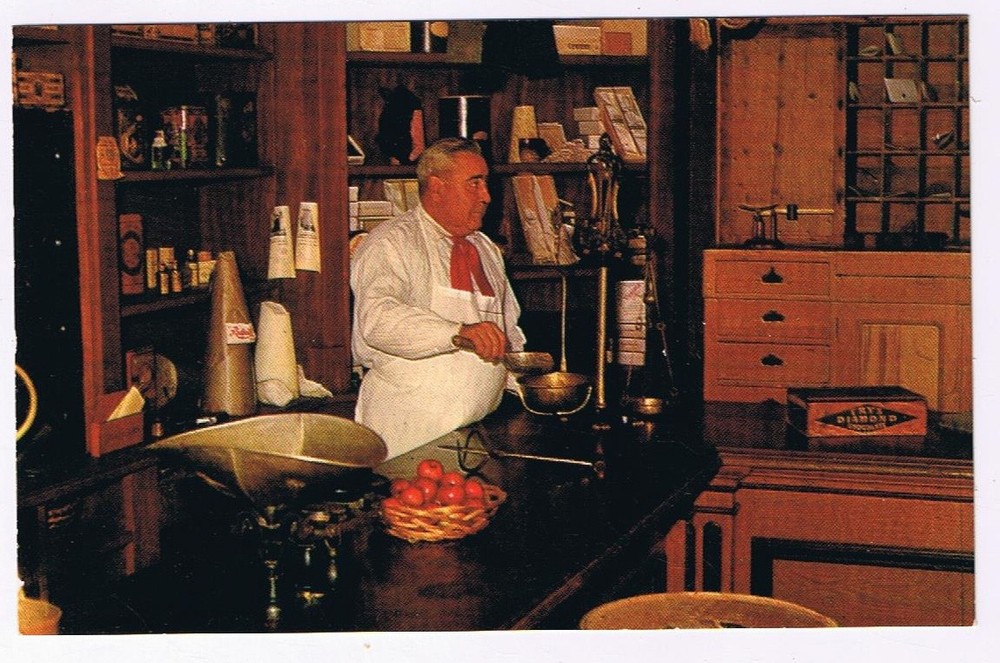 Postcard Upper Canada Village Morrisburg Ontario Interior Crysler Store