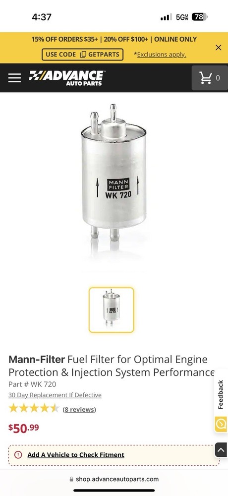 Mann-Filter Fuel Filter for Optimal Engine Protection