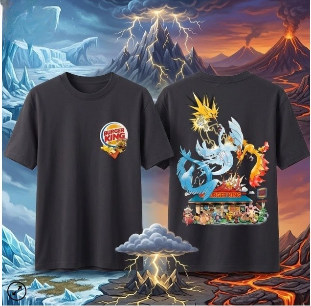 Vintage Burger King Pokemon Legendary Birds Shirt