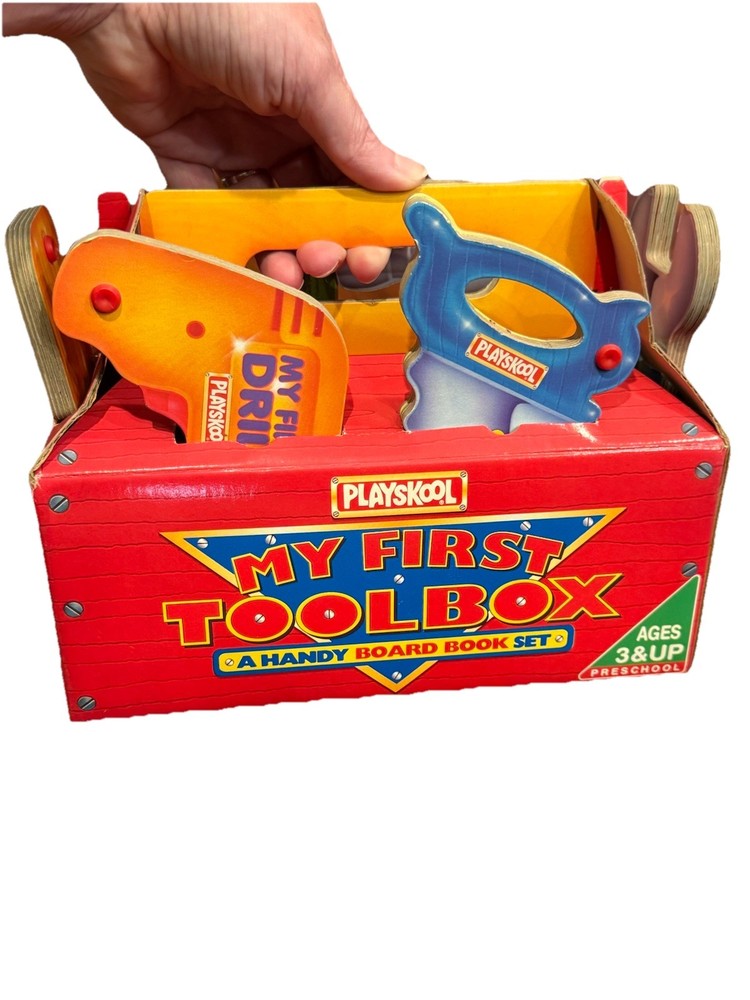 Vintage 1995 My First Toolbox: A Handy Board Book Set PLAYSKOOL Books RARE