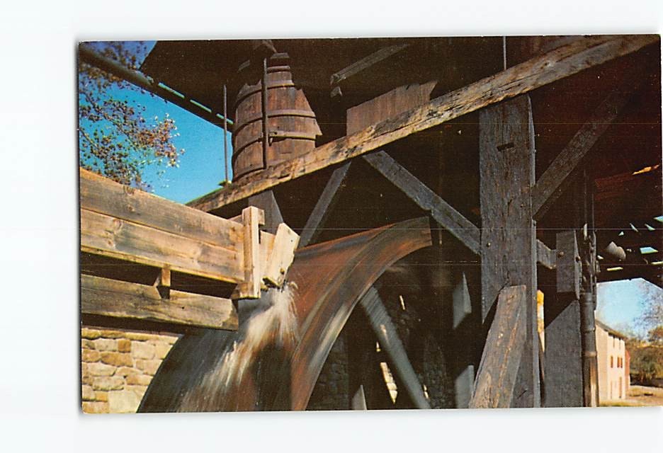 Postcard Water Wheel Hopewell Village National Historic SIte Pennsylvania USA