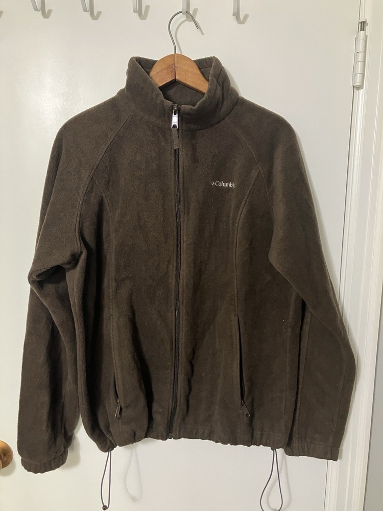 Columbia Women’s Brown Fleece Zip Up Jacket size XL