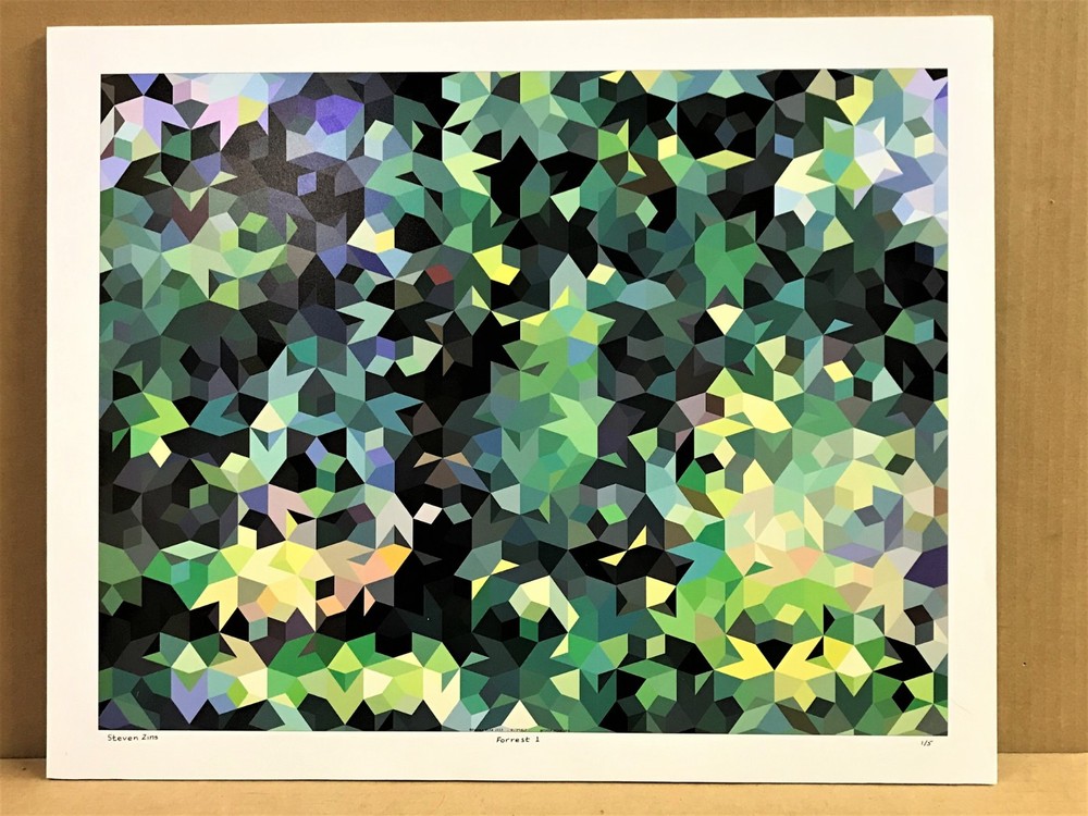 Forrest 1 Abstract 14x18 Digital Art Print Artist Steven Zins-image