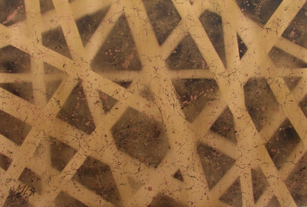 Modernist LARGE ABSTRACT PAINTING Expressionist MODERN ART STRIP TEASE FOLTZ $