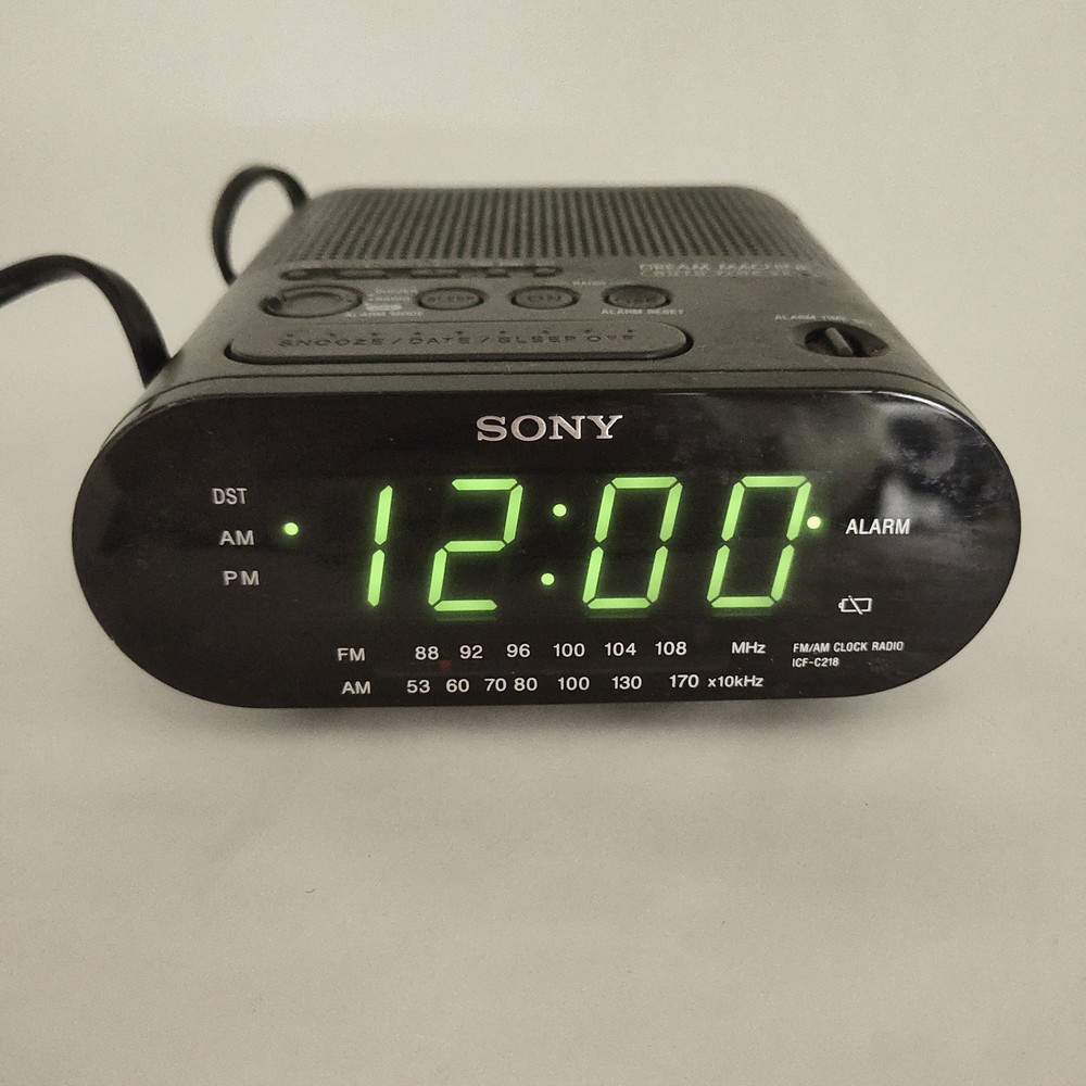 Sony Dream Machine Model ICF-C218 AM FM Dual Alarm Clock Radio TESTED AND WORKS