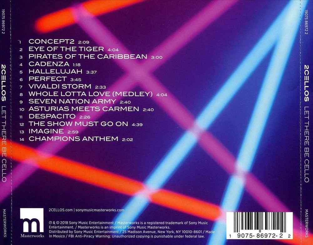 2Cellos Let There Be Cello New Cd