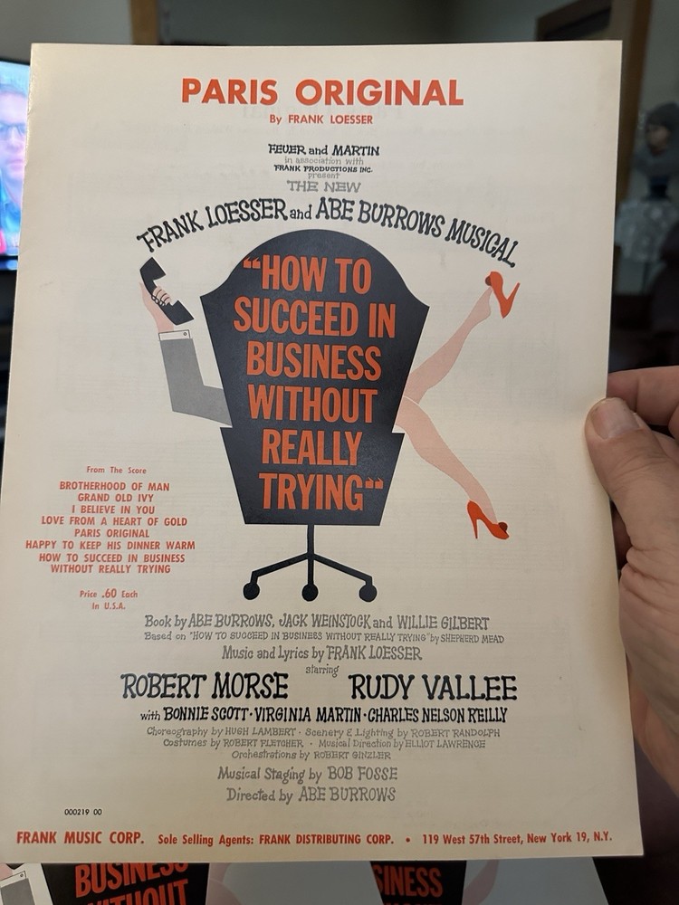 M Stage Musical Sheet Music HOW TO SUCCEED IN BUSINESS ‘Paris Original’