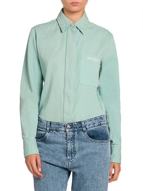 Stella McCartney Camicia Stretch-Cotton Shirt Mint Size 6