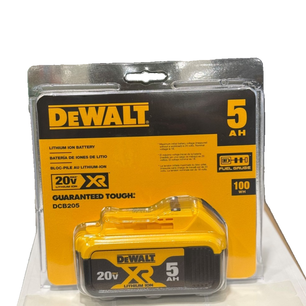 Genuine DEWALT DCB205 20V MAX XR 5.0Ah Li-ion Battery 100WH