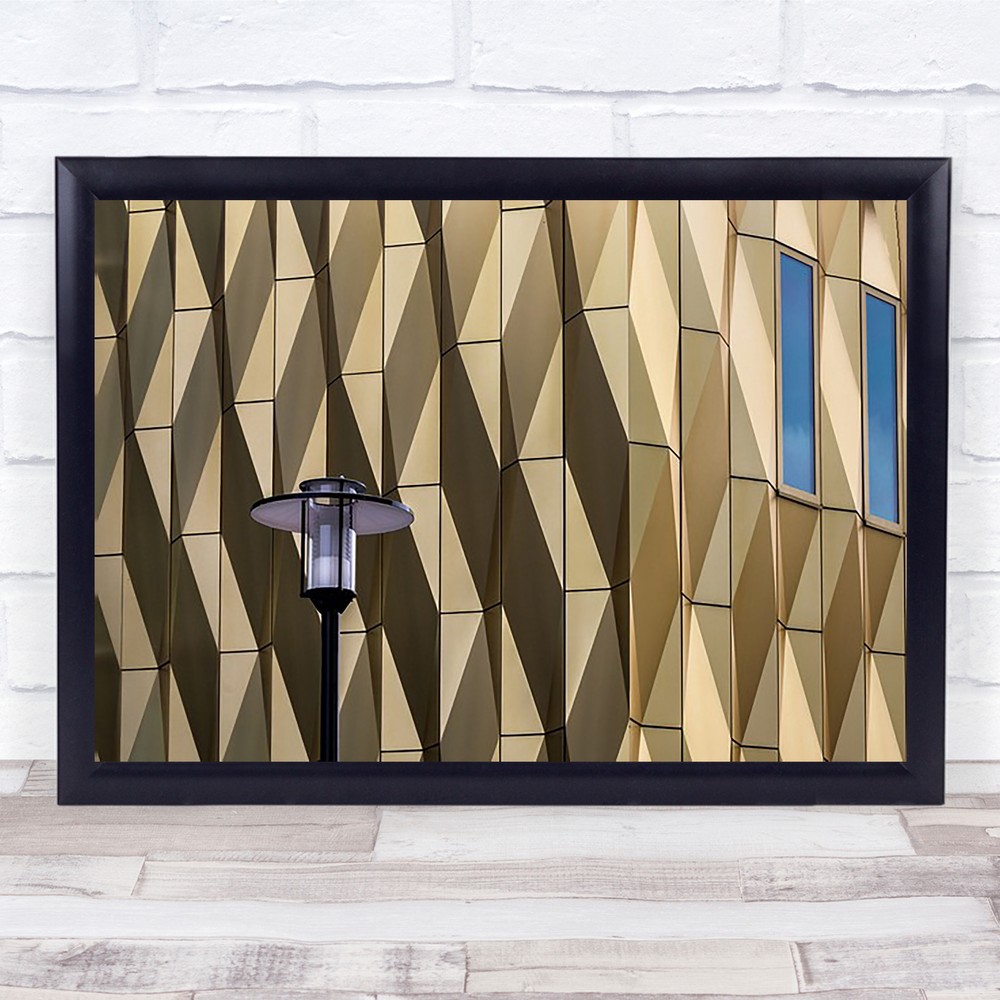 The lantern Tiel Netherlands Street Light Gold Golden Facade Wall Art Print