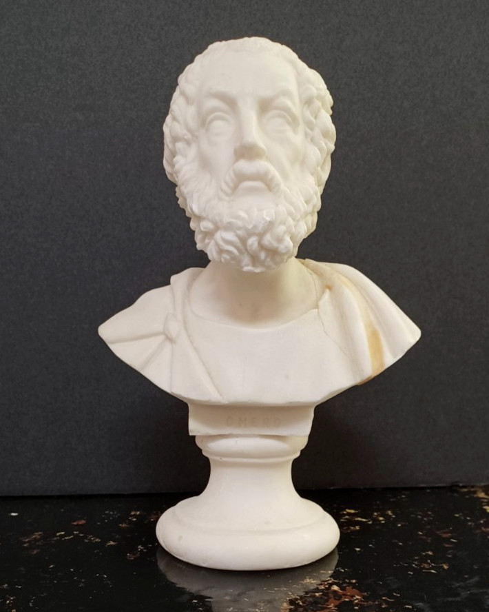 homer small marble bust