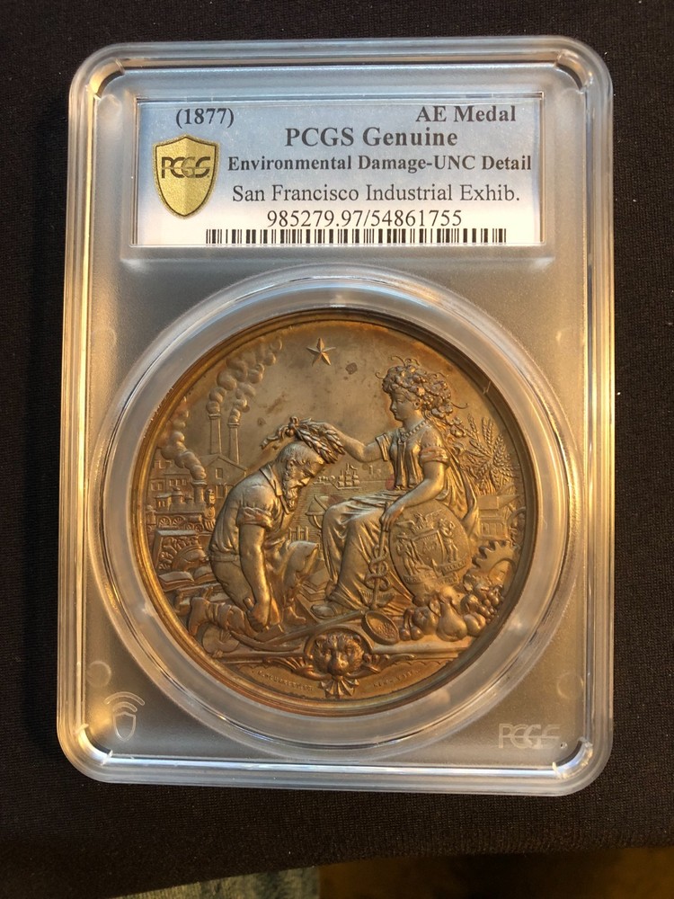 San Francisco Mechanics Institute 1877 Industrial Exhibition Award Medal