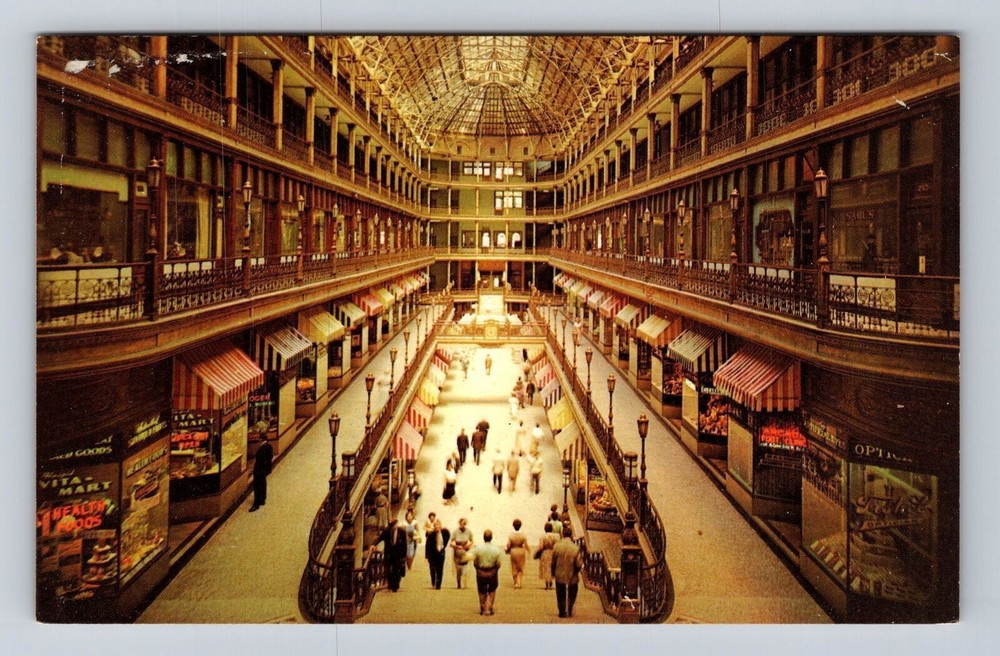 Cleveland OH-Ohio, The Arcade, Advertisement, Antique Vintage Souvenir Postcard