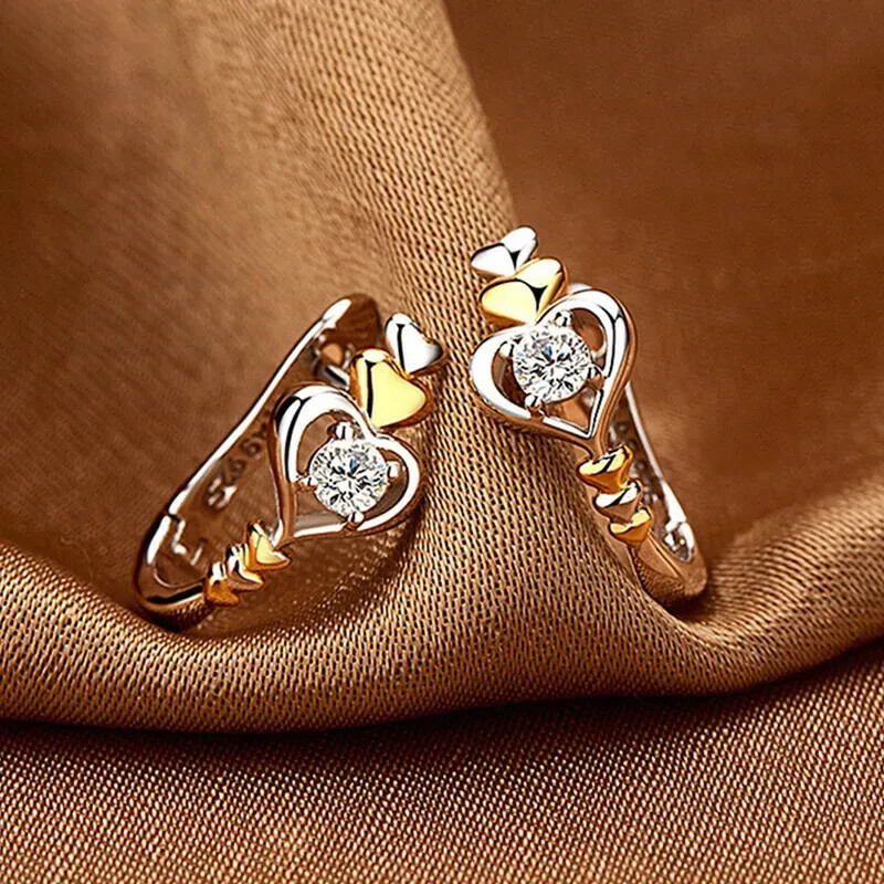 2Ct Round Simulated Diamond 14k Two-Tone Gold Plated Dainty Huggie Hoop Earrings
