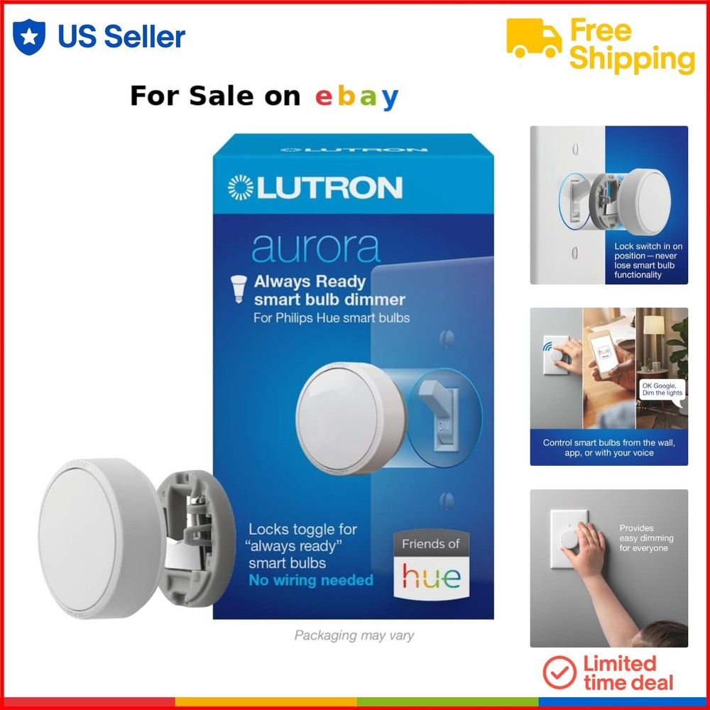 Smart Dimmer Switch for Smart Bulbs 1.54x1.54x0.75in Rotary Wall Mount