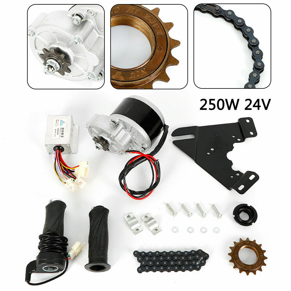 E-Bike Wheel Motor Conversion Chain Kit Electric Bicycle Controller Twist Kit US