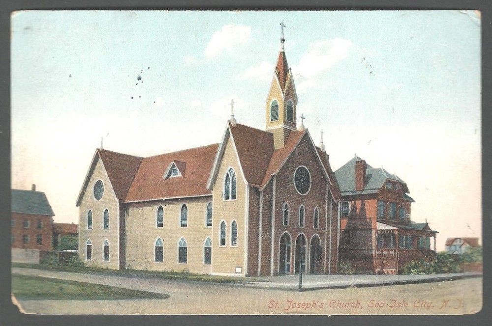 SEA ISLE CITY NJ St. Joseph’s Church 1908 Illustrated Post Card Co. Postcard