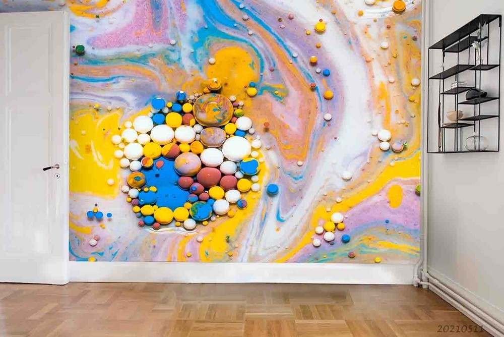 3D Colorful Sphere Abstract Texture Wall Murals Wallpaper Murals Wall Sticker
