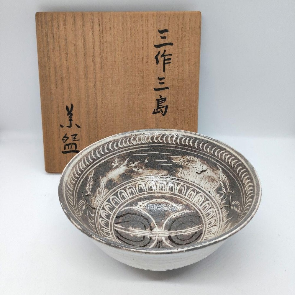 Hiroshi Shimizu Sansaku Mishima Matcha Tea Bowl Japanese Mingei Techniques