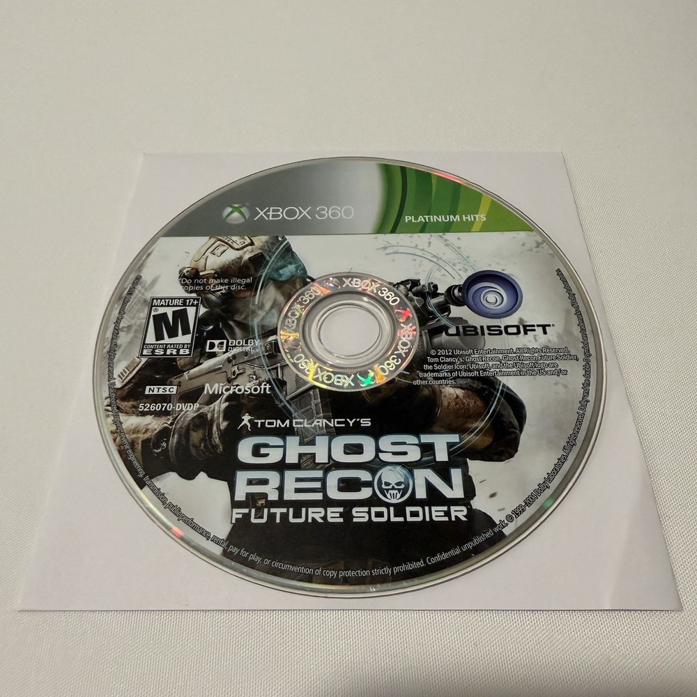 Tom Clancys Ghost Recon Future Soldier Xbox 360 Microsoft Shooter Game Disc Only