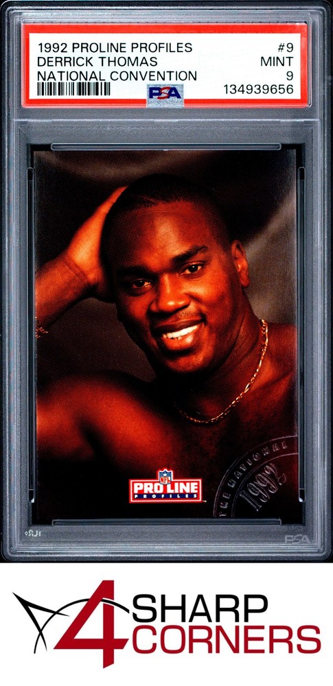 1992 Pro Line Profiles National Convention #9 Derrick Thomas Hof Pop 1 Psa 9Set builders paradise - improve your registry!