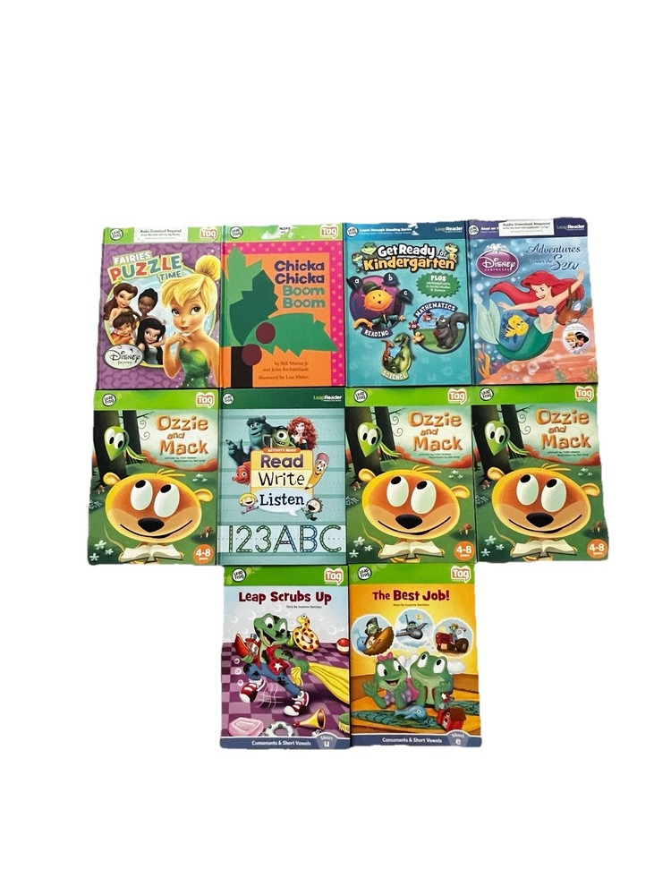 Lot of 10 Leap Frog Tag Hardcover & PB Reader Books Disney etc Books Only