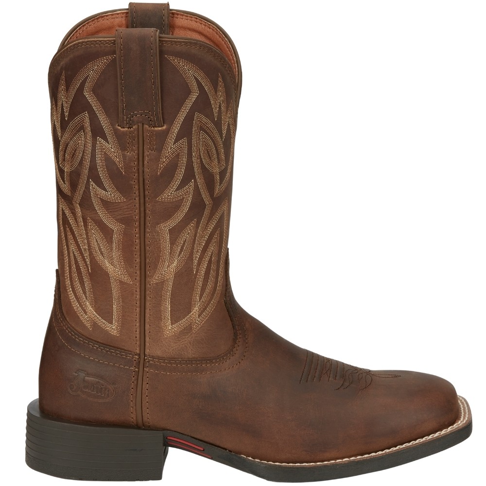 Justin Boots Canter 11 Inch Square Toe Cowboy  Mens Brown Casual Boots SE7510
