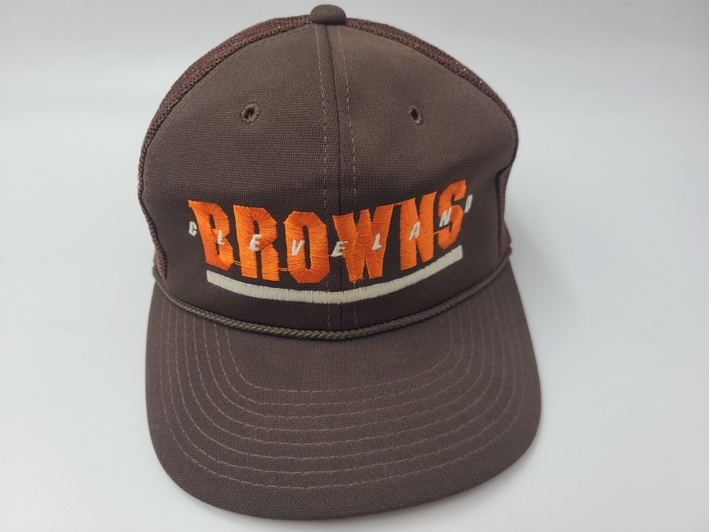 Vintage Cleveland Browns Rope Mesh Trucker Snapback Cap by Sports Specialties