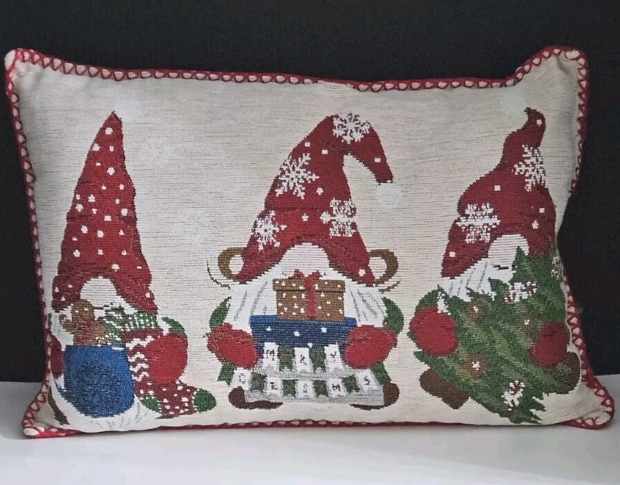 Christmas Gnomes Accent Pillow 11x17-image