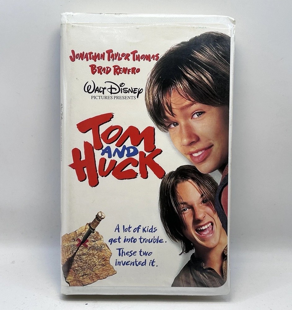 Tom and Huck VHS 1996 Disney Video Tape 90s Jonathan Taylor Movie VTG Clamshell