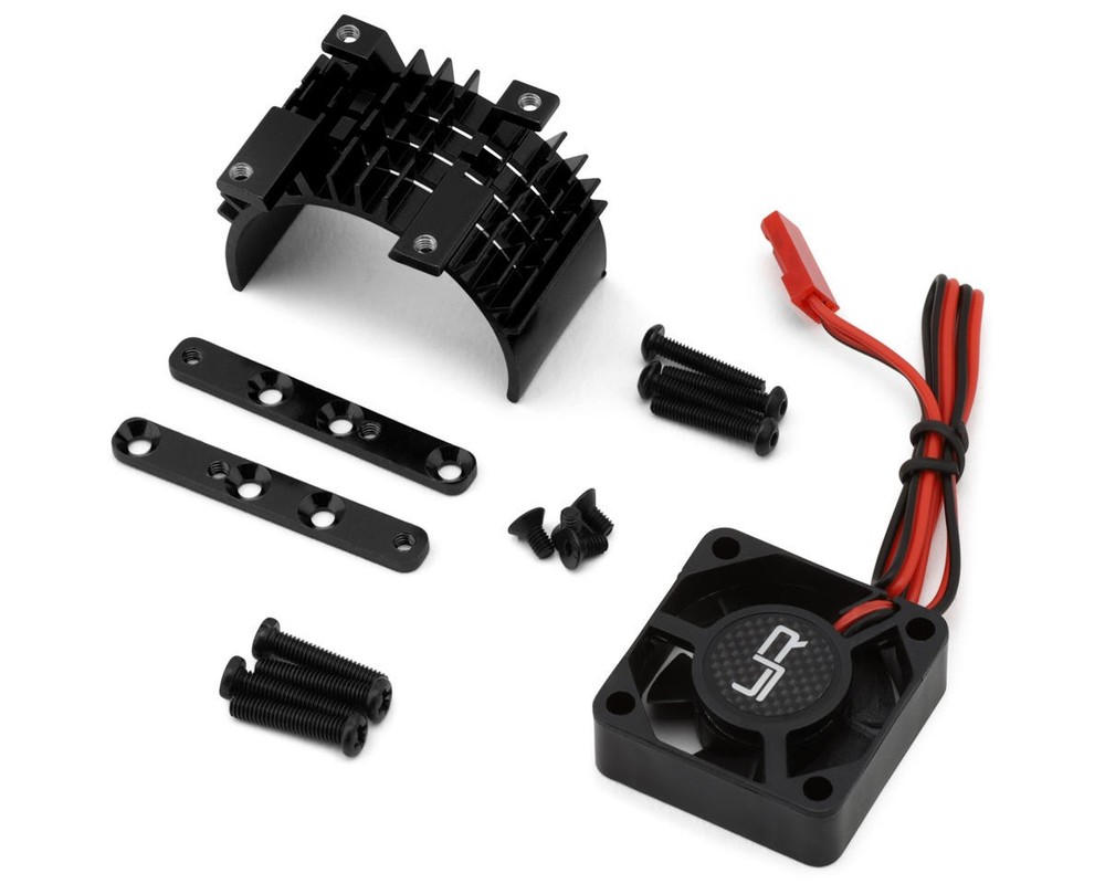 Yeah Racing 540/550 Motor Aluminum Heat Sink w/30mm High Speed Tornado Fan(Black)