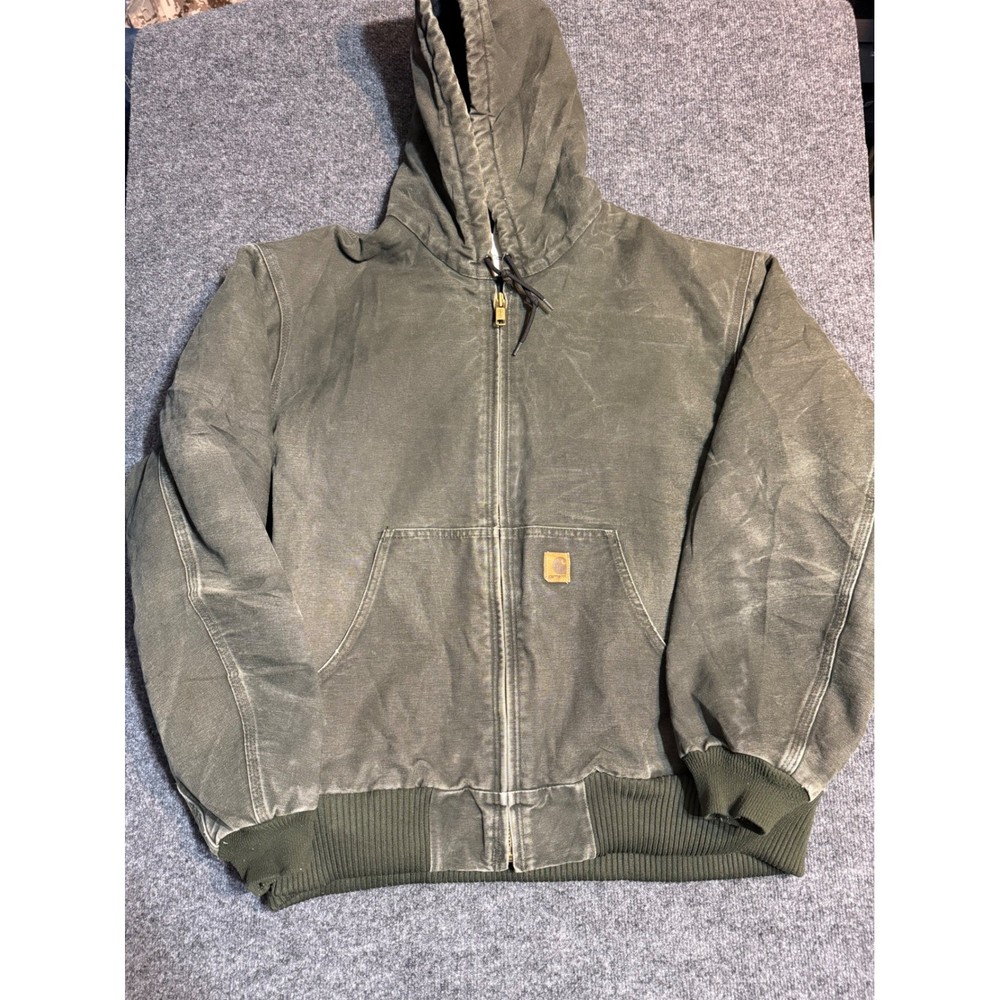 Carhartt J130 MOS Moss Green Sandstone Active Jacket Hooded Work Coat Mens 2XL