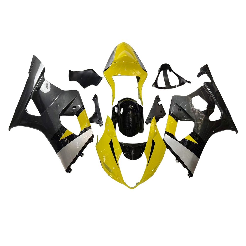 Yellow Black Fairing Kit for 2003 2004 Suzuki GSXR1000 K3 ABS Injection Bodywork